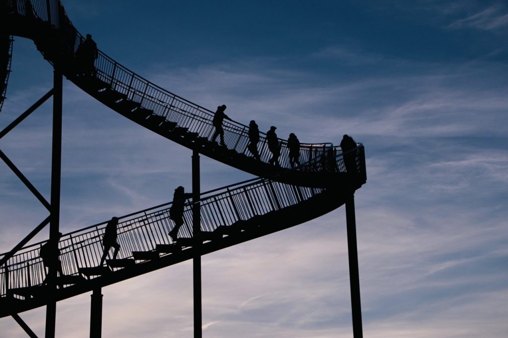 tiger turtle, people, stairs-7011048.jpg